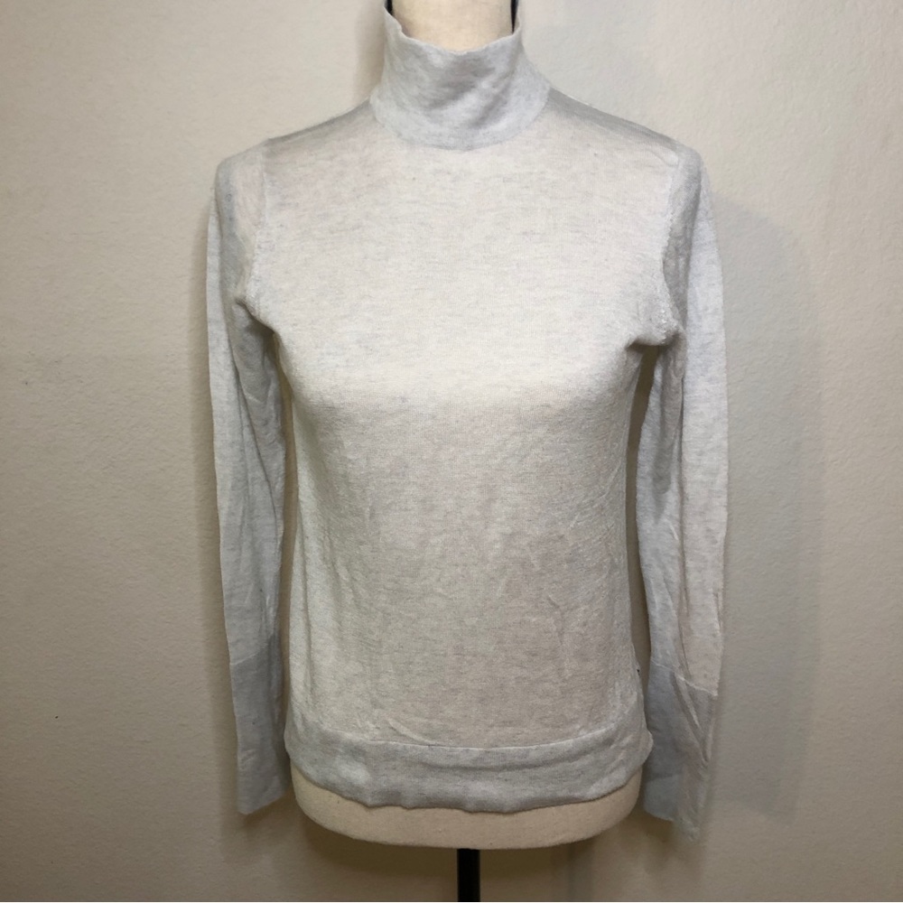 Zara Knit Lightweight Mock Neck Long Sleeve Sweater Size Small